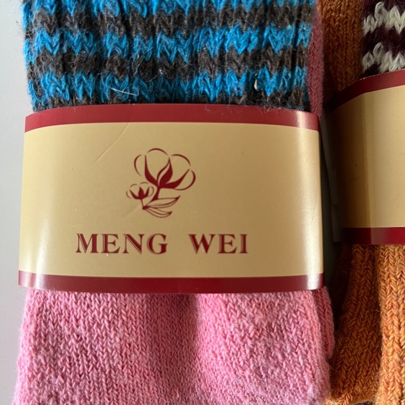 FINAL SALE: 2 pairs of Meng Wei women's socks; NWOT - Picture 2 of 6